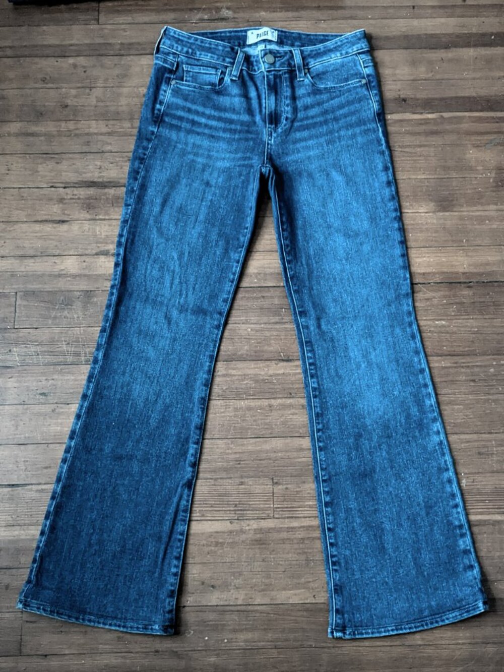 PAIGE Skyline Bootcut Mid-Rise Jeans Celeste Med-Dark Wash Sz 28